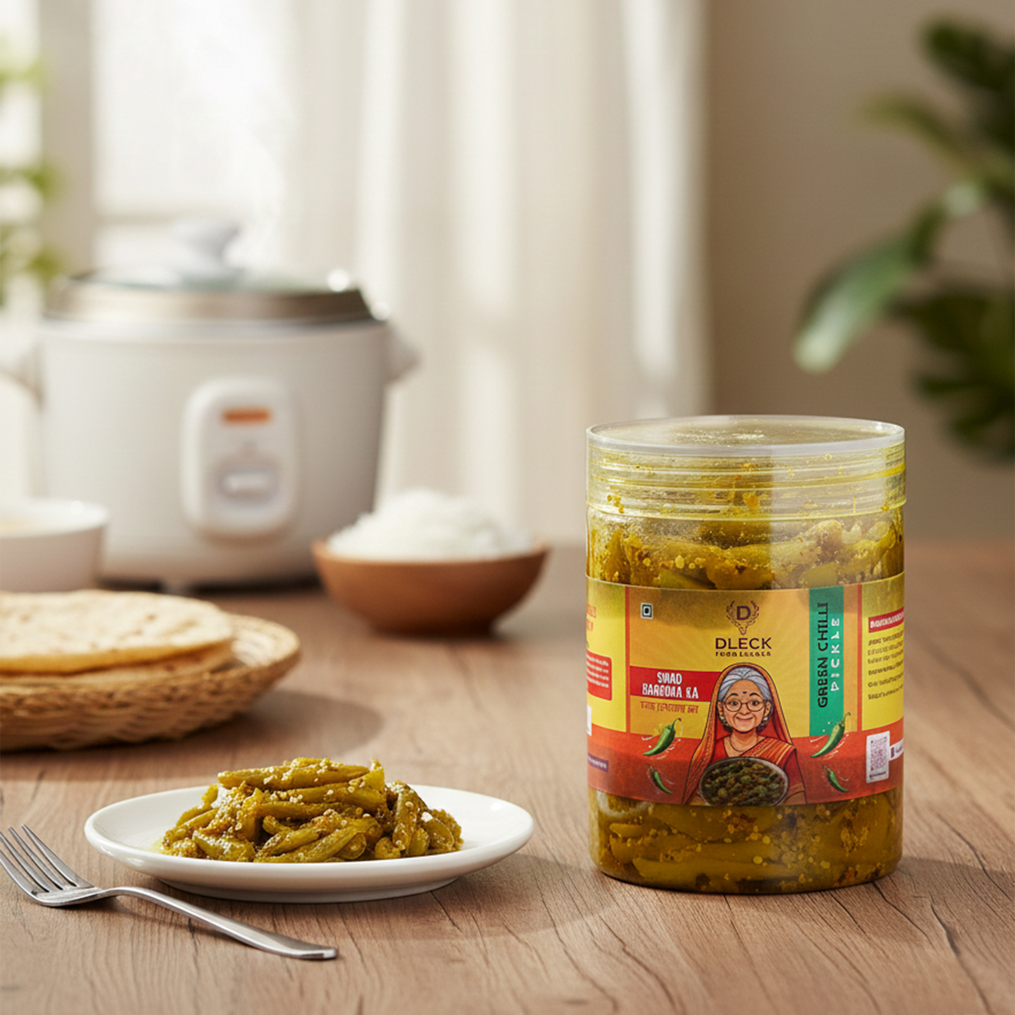 DLECK Green Chilli Pickle 1 KG DLECK Green Chilli Pickle 1 KG
