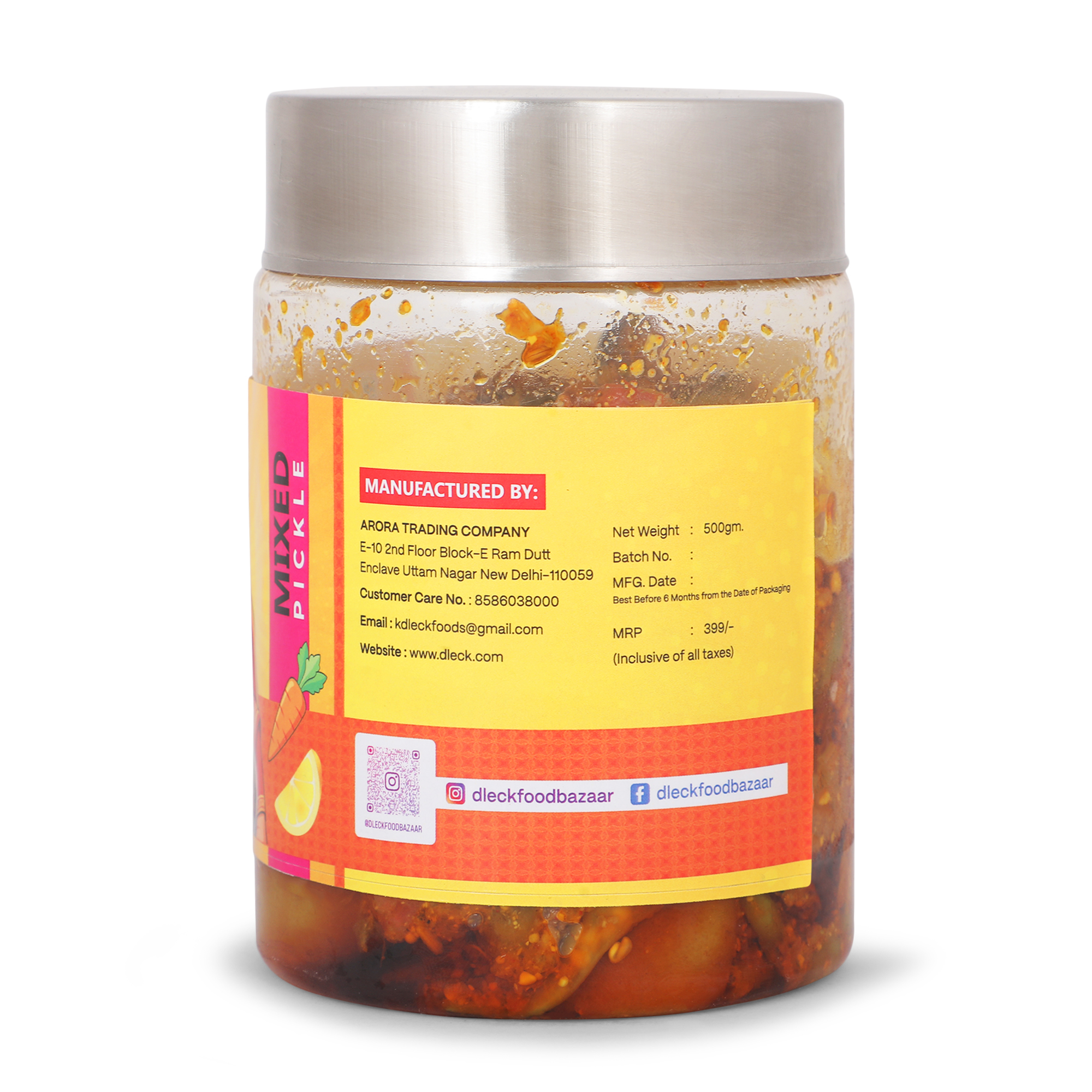 DLECK Mixed Pickle 500 grm DLECK Mixed Pickle 500 grm