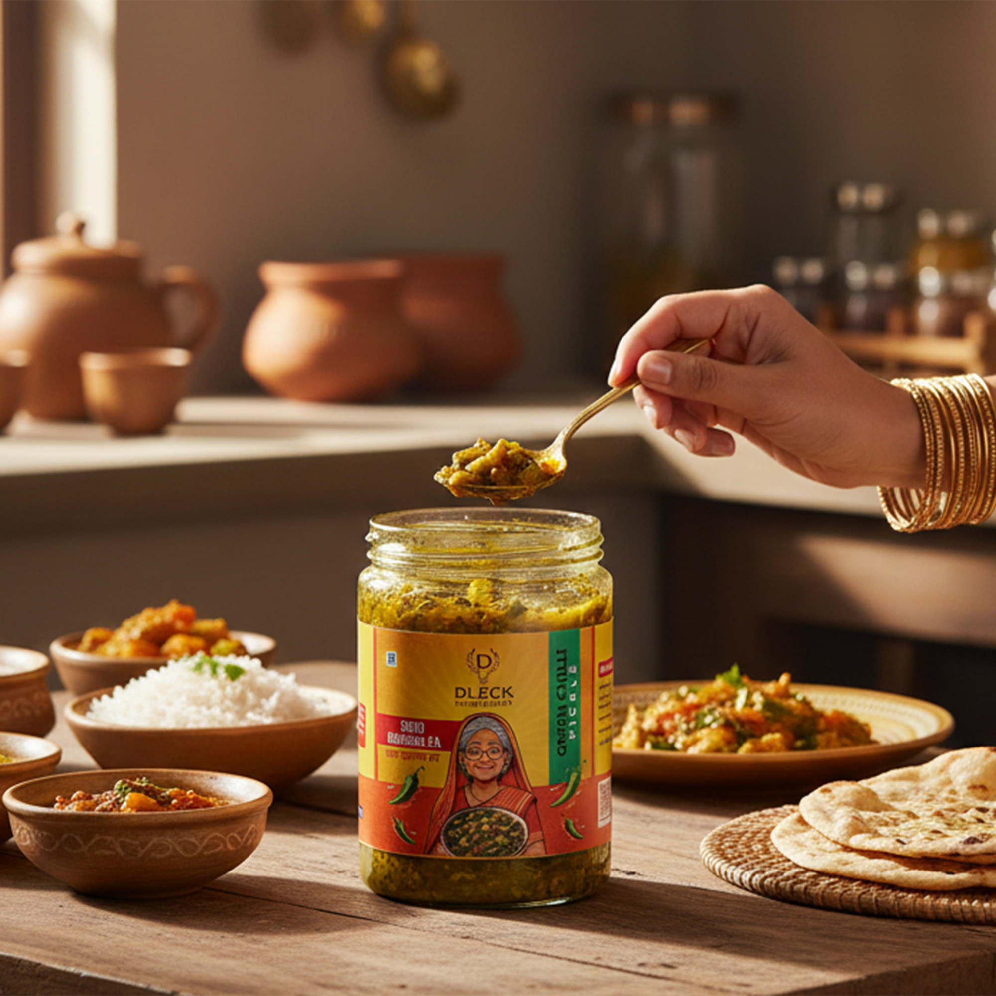 DLECK Green Chilli Pickle 500 grm DLECK Green Chilli Pickle 500 grm