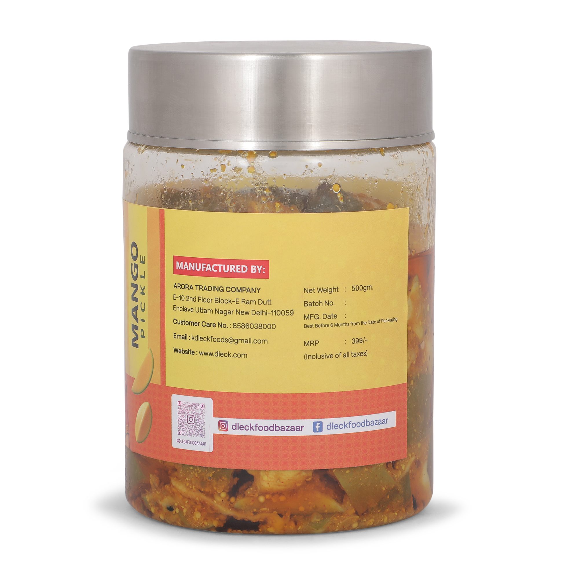 DLECK Mango Pickle 500 grm DLECK Mango Pickle 500 grm